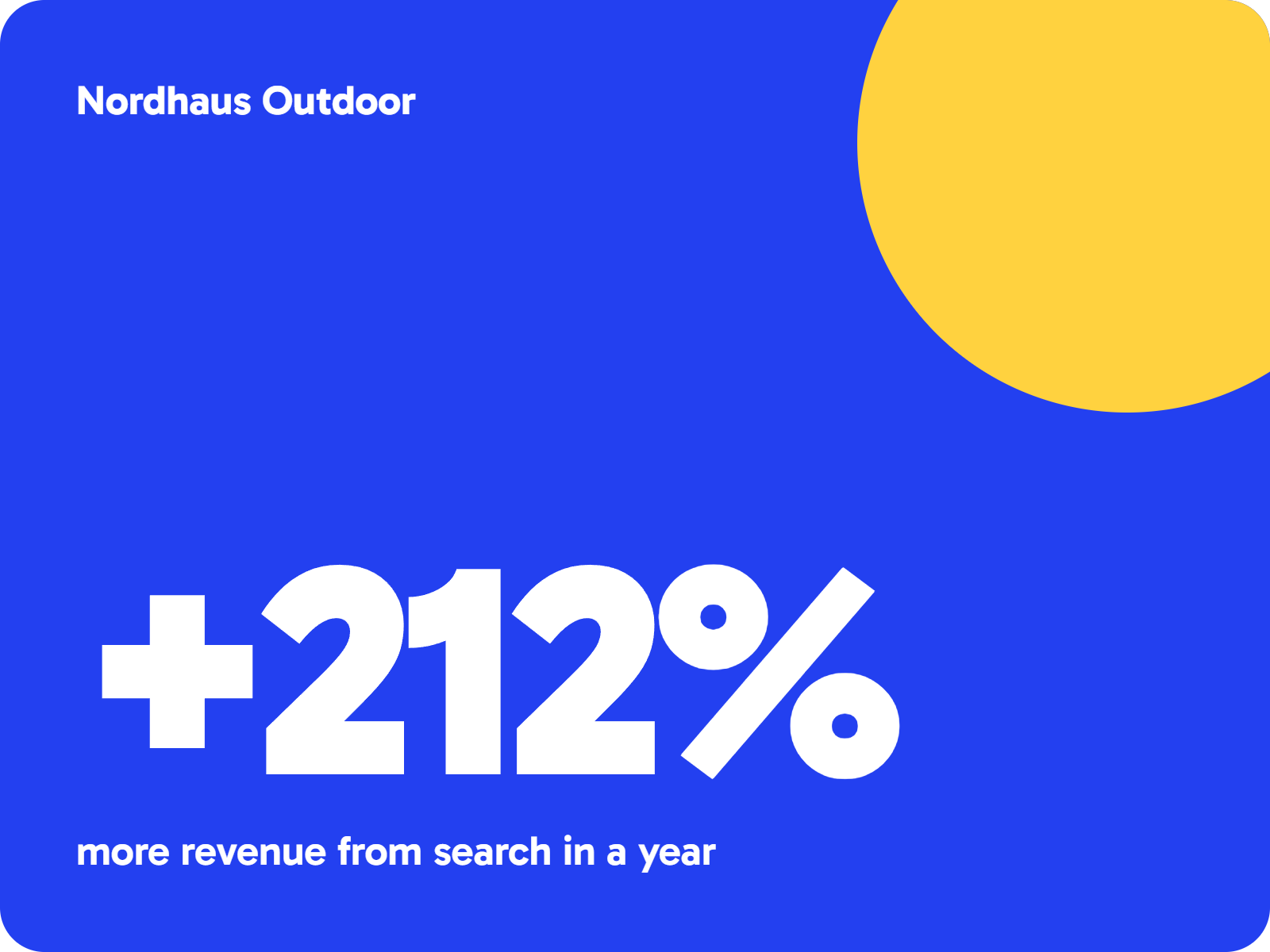 Nordhaus Outdoor: 212 percent more revenue from search in a year